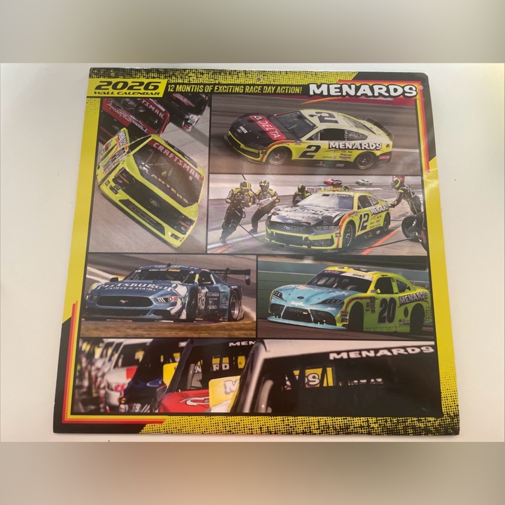 2026 Menards Racing Calendar NASCAR Cup & Trans Am Series , Blaney, Menard  +
